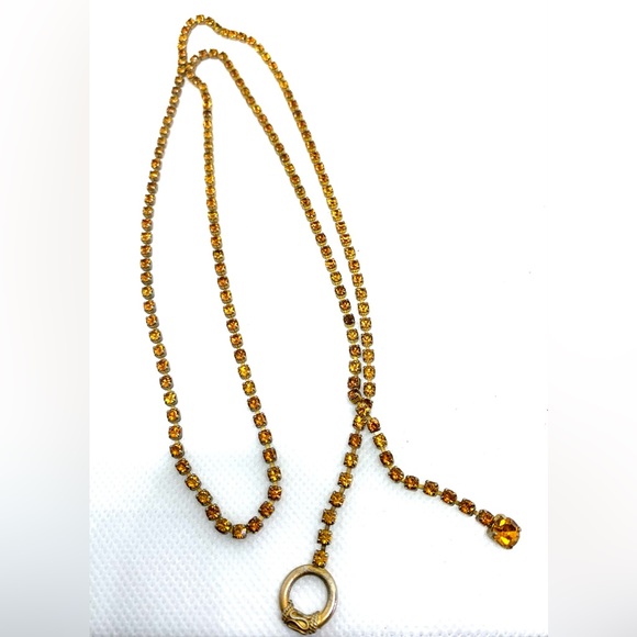 VINTAGE Rhinestone Lariat - Picture 3 of 3